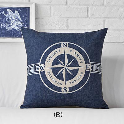 Sea Blue Cushion Cover Throw Pillow Case