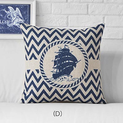 Sea Blue Cushion Cover Throw Pillow Case