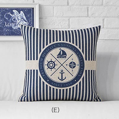 Sea Blue Cushion Cover Throw Pillow Case