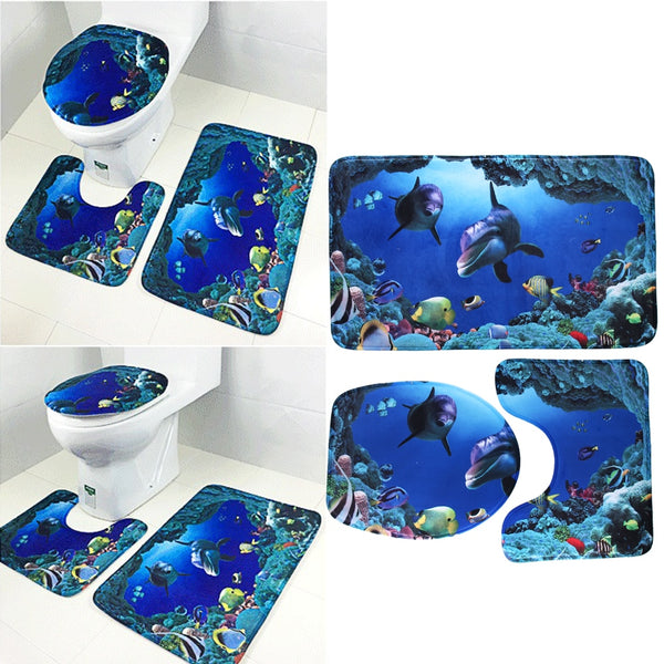Non-Slip Bath Mat Blue