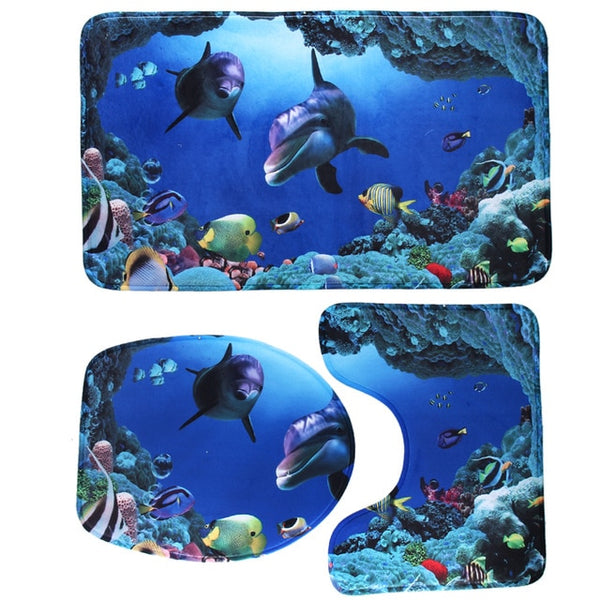 Non-Slip Bath Mat Blue