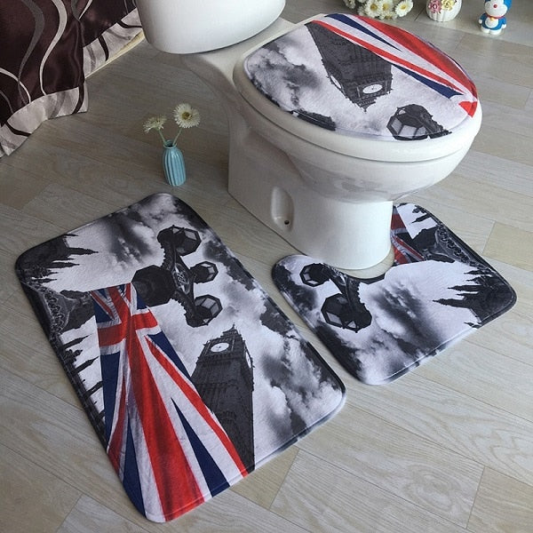 Non-Slip Bath Mat Blue