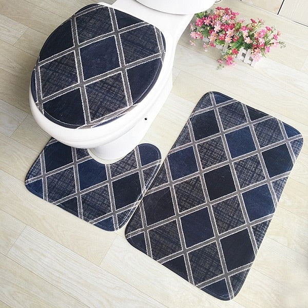 Non-Slip Bath Mat Blue