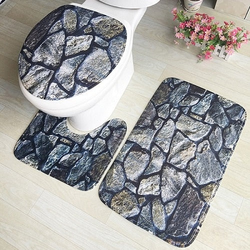 Non-Slip Bath Mat Blue