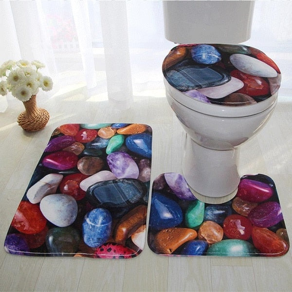 Non-Slip Bath Mat Blue