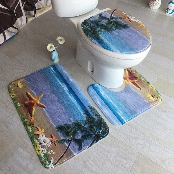 Non-Slip Bath Mat Blue