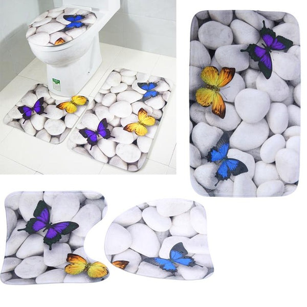 Non-Slip Bath Mat Blue