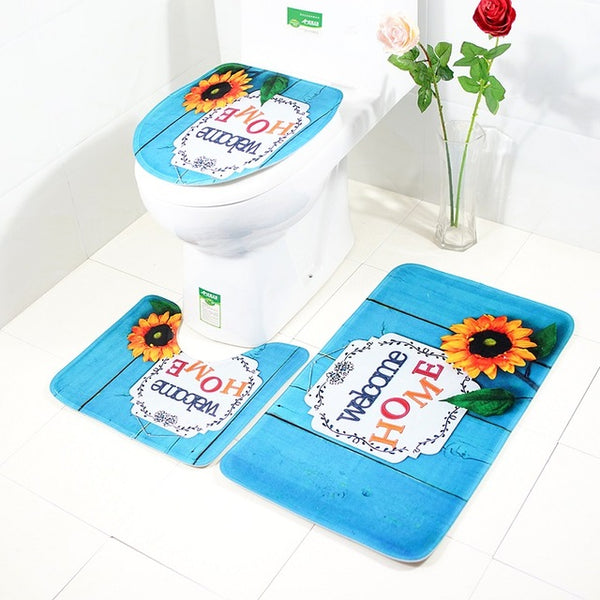Non-Slip Bath Mat Blue