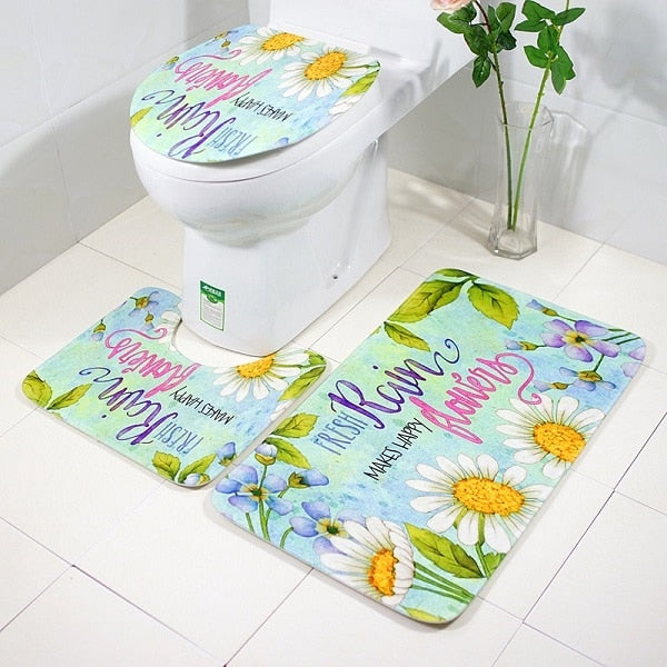 Non-Slip Bath Mat Blue