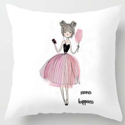 Print Pillow Case Home Bedding Set Modern Design