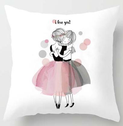 Print Pillow Case Home Bedding Set Modern Design