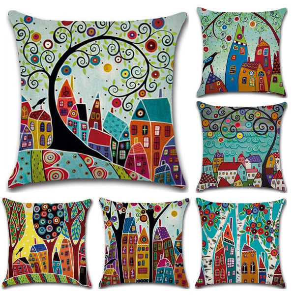 Cushion Cover Linen Throw Pillow