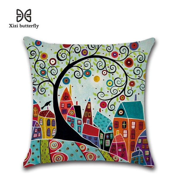 Cushion Cover Linen Throw Pillow