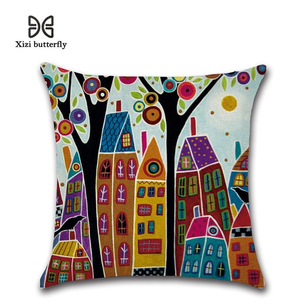 Cushion Cover Linen Throw Pillow