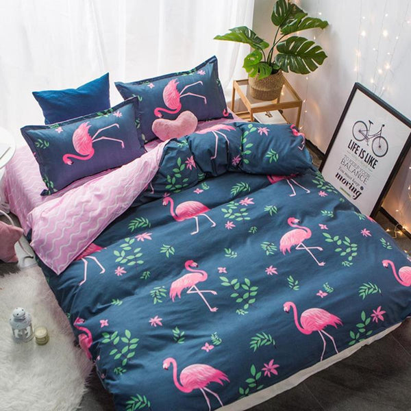 Lovely Cartoon Pink Animal Bedding Sheet Pillowcases