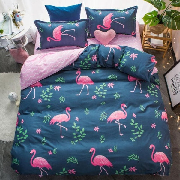 Lovely Cartoon Pink Animal Bedding Sheet Pillowcases