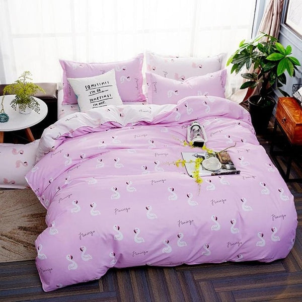 Lovely Cartoon Pink Animal Bedding Sheet Pillowcases