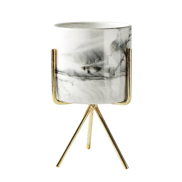 Nordic Minimalism Style Marble Pattern Flower Pot