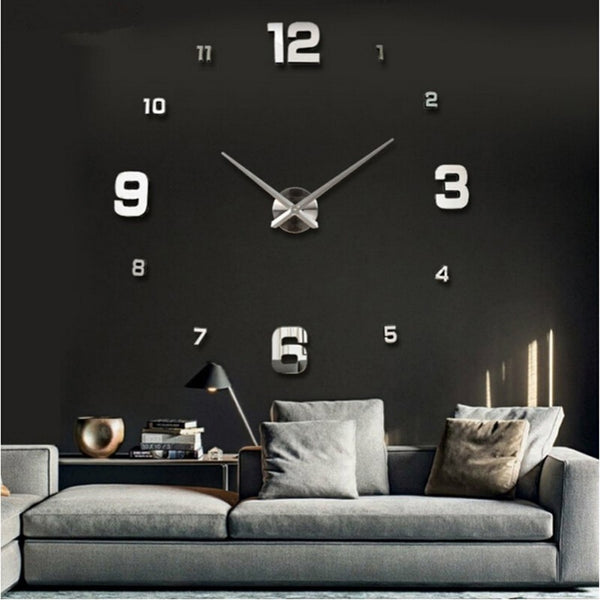 Living Room 3D Mirror Wall Clocks