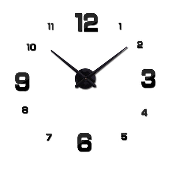 Living Room 3D Mirror Wall Clocks