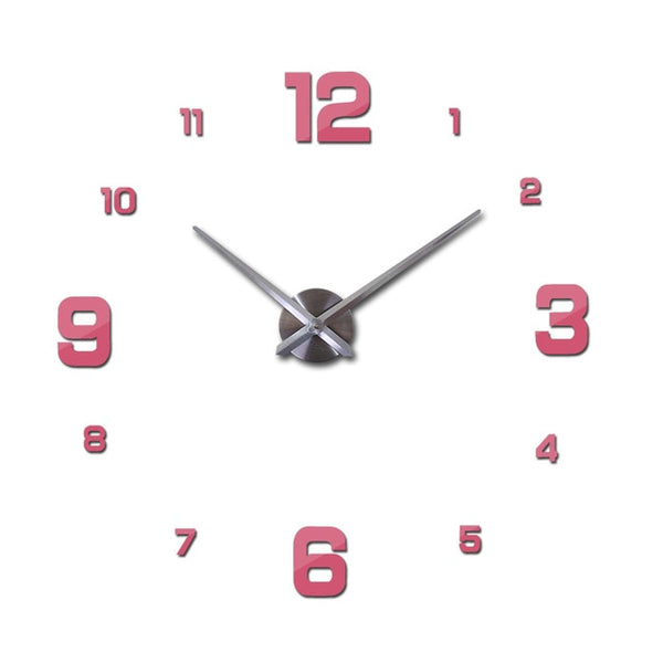 Living Room 3D Mirror Wall Clocks