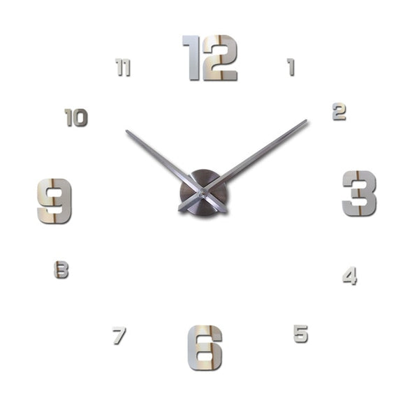 Living Room 3D Mirror Wall Clocks