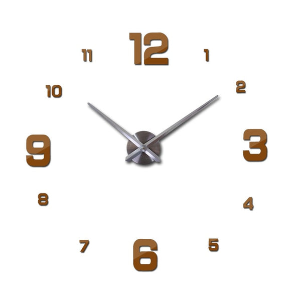 Living Room 3D Mirror Wall Clocks