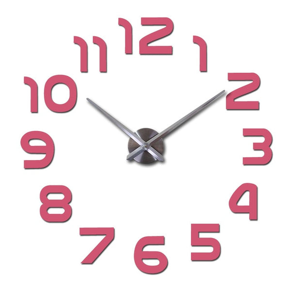 3D Mirror Wall Clock Acrylic