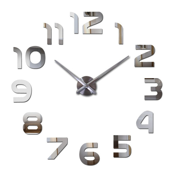 3D Mirror Wall Clock Acrylic